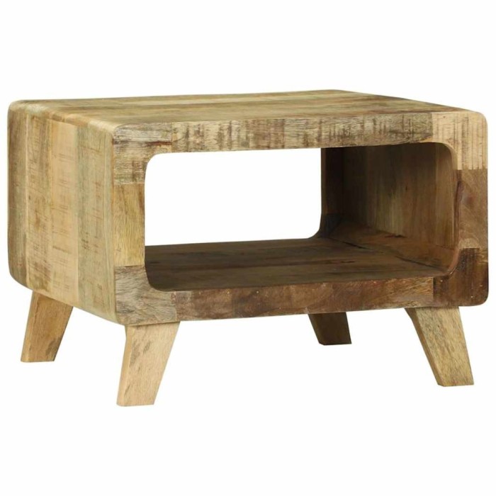vidaXL Masă de cafea 50 x 50 x 35 cm Lemn masiv de mango nefinisat 4104534