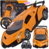 Mașină sport RC 1:16 cu telecomandă, LED frontal, sunet, &icirc;ncărcare USB
