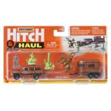 Matchbox Hitch&amp;Haul Set 2 Vehicule Mbx Rodeo 1988 Jeep Wagoneer Mbx Pony Trailer Scara 1:64
