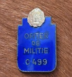 Insigna ofiter de militie RPR