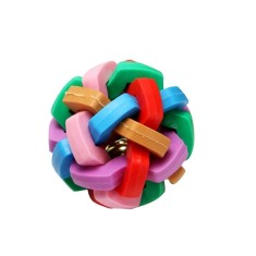 Jucarie minge impletita &amp; clopotel hard 6 cm