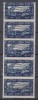 1906 EXPOZITIUNEA GENERALA BUCURESTI STRAIF DE 5 VINIETE CULOAREA ALBASTRU MNH, Nestampilat