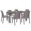 Set mobilier de grădină Hellda 6+1 cappuccino