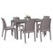 Set mobilier de grădină Hellda 6+1 cappuccino
