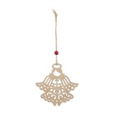 Decoratiune Craciun, din lemn, bej, 0301, diverse modele
