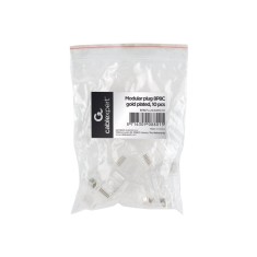 GEMBIRD PLUG3UP6 10 , Conector RJ, 45 6U Gold, Plated, Set 10 buc., pentru cabluri solide