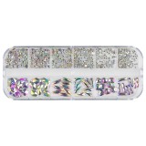 Cumpara ieftin Strasuri Unghii LUXORISE, Holo Crystals, 12 modele, LUXORISE Nail Art