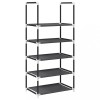 Suport pantofi 5 niveluri, negru, 44x28x94 cm, tesatura netesa