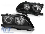 Set de faruri tuning cu ochi de &icirc;nger LED, potrivit pentru BMW 3 E46 09.2001-03.2005 sedan/combinate, stanga si dreapta Performance AutoTuning