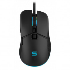 Mouse Gaming Serioux Kayel, 6400 dpi, 7 butoane, USB, Sunplus, Senzor Optic, Iluminare RGB, Negru