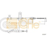 Cablu frana mana Land Rover Freelander (Ln) Cofle 105157, parte montare : stanga, spate