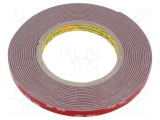 Bandă de fixare 3M acril gri 9mm x 5,5m 1,6mm 39N/cm