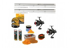 Set pescuit feeder cu 2 lansete intruder,2 mulinete cpx6000 +accesorii foto