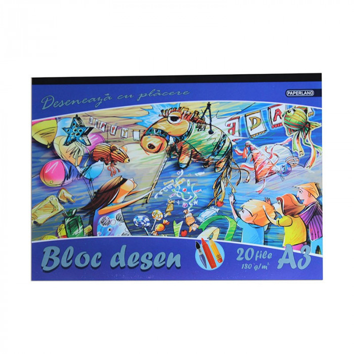 Bloc desen A3 20 file 180 g/mp Paperland