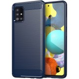 Husa TPU OEM Carbon pentru Samsung Galaxy A71 5G A716, Bleumarin