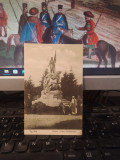 T&acirc;rgu Tg. Jiu, Statuia Tudor Vladimirescu, femeie &icirc;n costum popular, c. 1925 205, Necirculata, Printata