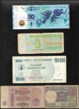Set 5 bancnote de prin lume adunate (cele din imagini) #93, Africa