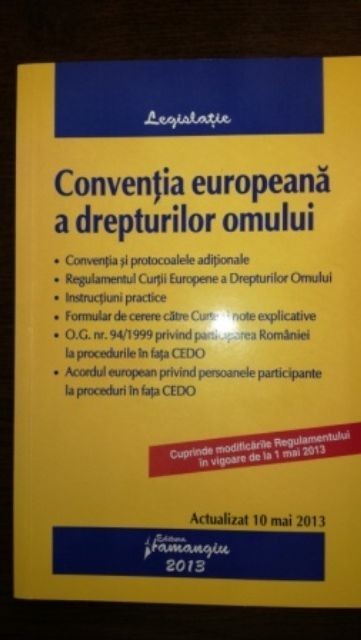 Conventia europeana a drepturilor omului