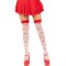 LEG AVENUE - MUSHROOM HIGH SOCKS RED/WHITE