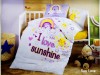 Lenjerie de pat pentru copii , model Sun Love bumbac ranforce, 4 piese