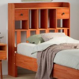Tablie Pat Lemn Masiv Pin 100cm cu Depozitare, 2 Sertare, Maro Ceruit
