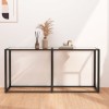 Masa consola Gossi transparenta, 160x35x75.5 cm, sticla securizata, design modern