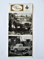 Pliant / Reclama veche: Land-Rover - Printed in England 1966 foto