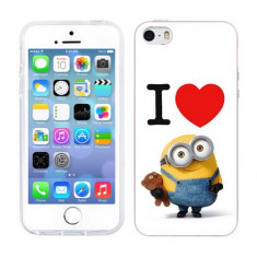 Husa iPhone 5S iPhone 5 Silicon Gel Tpu Model I Love Minions foto