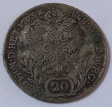 20 Kreuzer 1793 B, Kremnica, Argint.