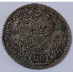 20 Kreuzer 1793 B, Kremnica, Argint.