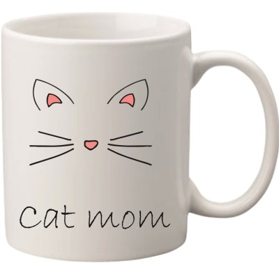 Cana alba personalizata, Cat mom, INOVATIX&amp;reg;. 330ml foto