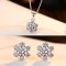 Set Colier Si Cercei Din Argint Iced Out Minimalist SET384