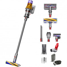 Aspirator vertical fara fir Dyson V12 Detect Absolute 2023, 3 moduri de curatare, 545 W, negru/galben