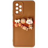 Husa Silicon 3D Cartoon Brown Candy pentru Samsung Galaxy A32