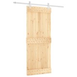 Cumpara ieftin Usa glisanta cu set de feronerie 85x210 cm, lemn masiv de pin