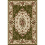 Covor Model Lotos 1529-310, Marime 60 x 110 cm, Verde, Inaltime Fir 8 mm, Antialergic, Polipropilena, Living, Dormitor, Sufragerie, Birou