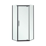 Cumpara ieftin Leziter Cabina de dus patrata Celtic 90x90 cm fara cadita neagra Mobalis Homvera