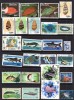 Fauna marina, lot uzat, stampilat