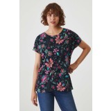 Medicine tricou din bumbac femei, culoarea negru