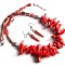 Set pandantiv si cercei cu sidef rosu 46490