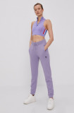 Cumpara ieftin Adidas Originals Pantaloni femei, culoarea violet, material neted