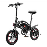 Bicicleta electrica pliabila - baterie 10AH, autonomie maxima 35-40 km - negru