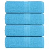 VidaXL Prosoape de săpun 4 buc Turcoaz 30x30 cm 360 g/m&sup2; 100% bumbac