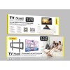 Suport TV pentru perete, metalic, ajustabil 40&quot;-80&quot;, negru