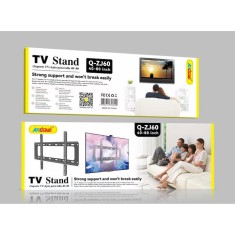 Suport TV pentru perete, metalic, ajustabil 40&quot;-80&quot;, negru