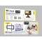 Suport TV pentru perete, metalic, ajustabil 40&quot;-80&quot;, negru