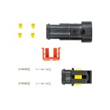 Set mufe conector 2 pini mama-tata 12V/24V IP67 pentru auto si utilaje