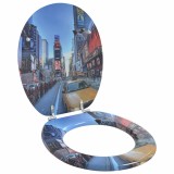 vidaXL Capacul de toaletă Multicolour 43,8 x 37,8 cm Placă MDF 42027200