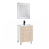 Mobilier de baie complet Leziter Neo Vision 60, alb stejar sonoma