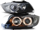 Set de faruri tuning cu ochi de &icirc;nger halogen, potrivit pentru BMW 3 E90/E91 03.2005-08.2008, stanga si dreapta Performance AutoTuning